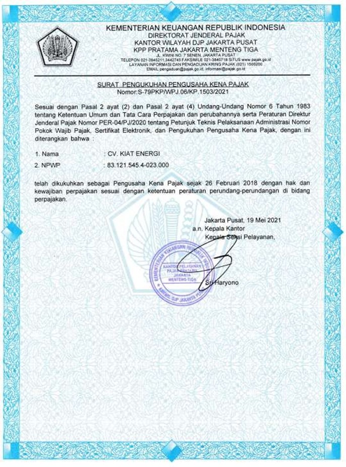 Surat Pengusaha Kena Pajak